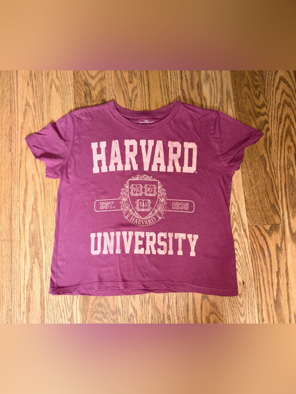 Harvard University Short Sleeve Tee - Raspberry
